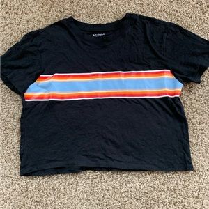 Woman’s Arizona jean company striped crop top size medium